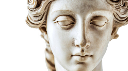 Obraz premium face of a buddha isolated on a white background