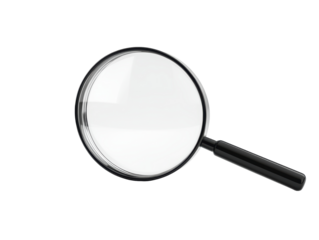 Isolated Classic Black Magnifying Glass