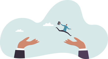 Change job or career, escape from toxic office, determination and courage to change to better place,business concept.flat character.