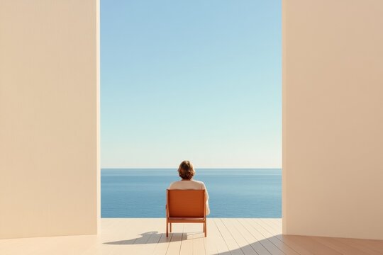 Serene Minimalist Retreat Modern Beachfront Architecture with Ocean View for Premium Lifestyle and Sustainable Luxury Travel Experience