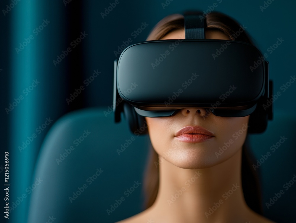Aufkleber innovative vr public speaking training modern corporate environment with headsets - enhanced communi