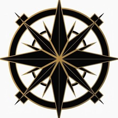 Polygonal Compass Logo Design