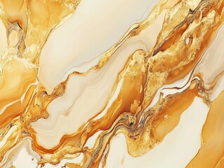 Golden marble texture background with abstract veins and decorative art