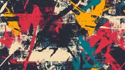 Fototapeta premium Urban grunge chaotic pattern for teen and sport themes.