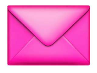 Isolated Pink Envelope