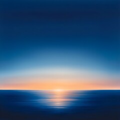 Fototapeta premium Tranquil Ocean Sunset with Vibrant Colors and Serene Atmosphere