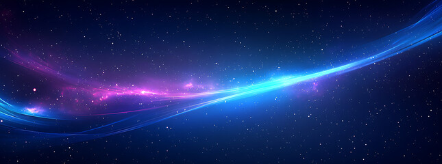 Fototapeta premium Beautiful Milky Way galaxy background, night sky with stars and nebulae, panoramic view of space. 