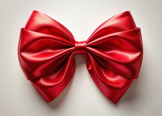 Luxurious Red Satin Bow for Gift Wrapping and Decoration - Large Size, Elegant Tails