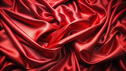 Obraz premium Luxurious Red Silk Drape Background: Elegant Fabric Texture for Design