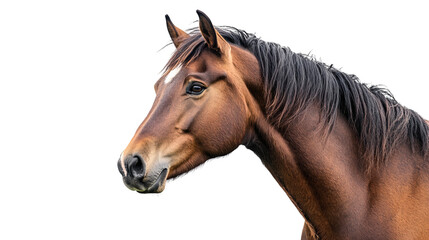 Obraz premium portrait of a horse isolated on a white background