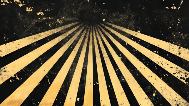 Yellow starburst background with halftone and retro sun rays.