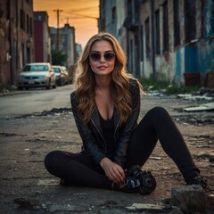 AI-generated image of a young woman, capturing natural beauty and contemporary style. The scene highlights youthfulness, confidence, and modern aesthetics.

