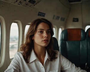 AI-generated image of a young woman, capturing natural beauty and contemporary style. The scene highlights youthfulness, confidence, and modern aesthetics.

