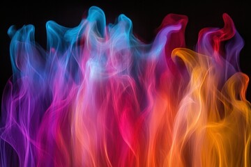 Fototapeta premium Colorful Abstract Flames in Dynamic Display