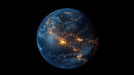 A satellite view of Earth at night, highlighting the eastern United States and parts of Central America and the Caribbean.