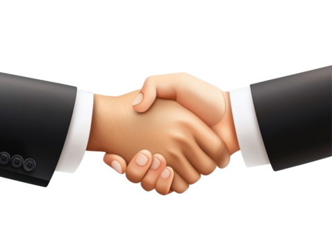 Isolated Handshake Illustration - Powered by Adobe