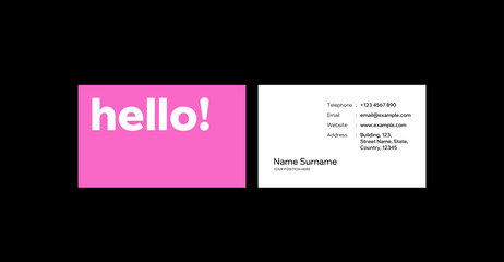 Modern and Simple Editable Business Card Layout Template