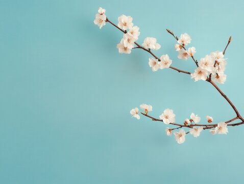 Dreamy Cherry Blossom Imagery Soft-Focus Floral Branches against Pastel Sky - Romantic Visuals for Seasonal Marketing and Modern Decor in Lifestyle Applications