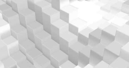 Abstract images of an array of geometric shapes in gray halftones. Randomly stretched vertically. Vector illustration.