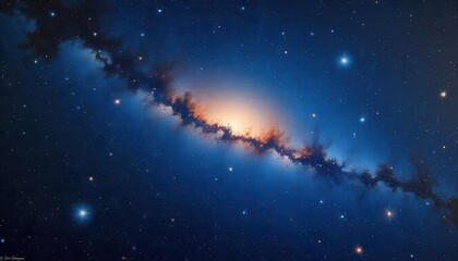 Fototapeta premium Astronomical event cosmic nebula discovery outer space digital artwork celestial environment wide view scientific exploration