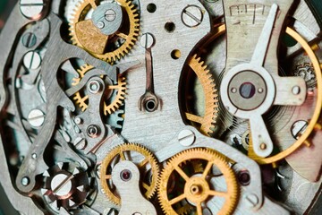 Exploring the intricate beauty of a wristwatch mechanism through captivating macro photography