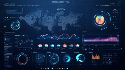 Interactive dashboards displaying trends and insights, symbolizing innovation in analytics