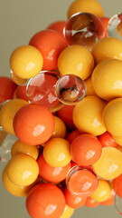 colorful balls 3d simulation background