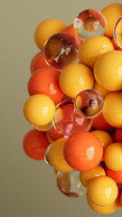 colorful balls 3d simulation background