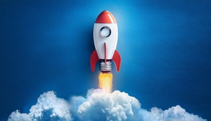 rocket in the sky