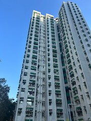 Obraz premium skyscrapers in downtown city, buildings in Hong Kong, China