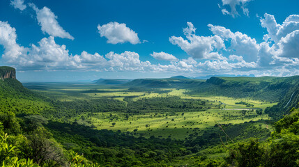 Fototapeta premium Mesmerizing panorama of the untouched beauty of Nyanga National Park