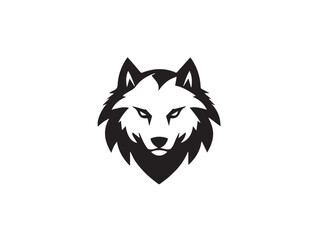 Wolf vector logo. Black wolf head silhouette. Wolf head logo design. Wolf Head vector silhouette logo style art design illustration. 