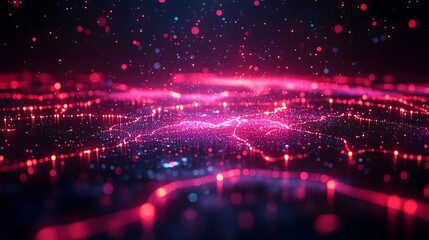 Glowing AI Driven Marketing Data Visualization with Dynamic Customer Flows