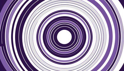 Obraz premium abstract geometric composition with a white and purple color palelette, highlighting a series of concentric circles and smooth lines. The clean and modern design offers a visually engaging experience.