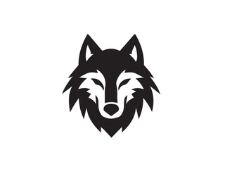 Wolf vector logo. Black wolf head silhouette. Wolf head logo design. Wolf Head vector silhouette logo style art design illustration. 