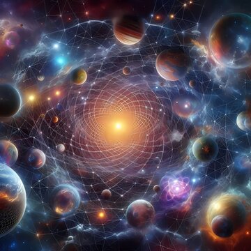 The multiverse theory proposes that there exist infinite universes with diverse laws and dimensions.