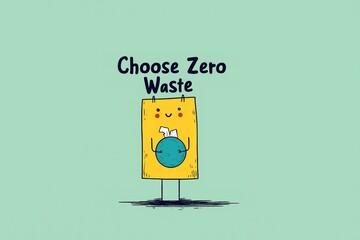 Zero Waste Concept Illustration with a Positive Message