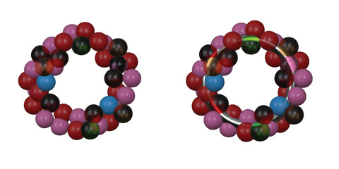 3d render of balloons in the shape of circles