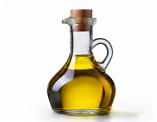bottle of olive oil and olives white background 