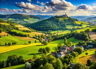 Majestic Terrasson Landscape: High-Definition Rural French Scenery