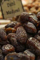 Dried large dates at the street market