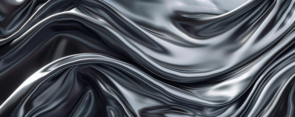 Elegant silver satin waves background