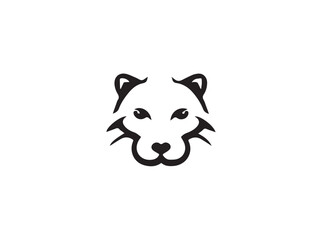 Otter animal silhouette. Vector image of a silhouette of an otter on a white background. 