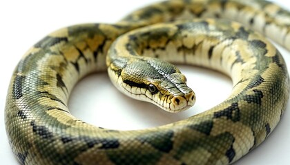 Fototapeta premium Green Tree Python Snake Close Up Image Wildlife Photography