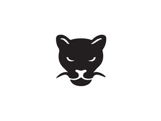 Otter animal silhouette. Vector image of a silhouette of an otter on a white background. 