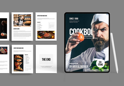 E Cookbook Magazine Template Layout