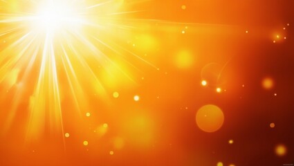 Radiant golden sunlight background with glowing beams and vibrant orange hues creating a warm and cheerful abstract design perfect for creative and digital art projects.