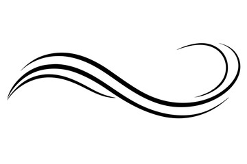 Elegant Wave Line Art Design for Spa, Wellness, and Relaxation SVG