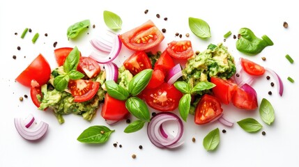 Fresh Vegetable Salad with Tomatoes and Herbs