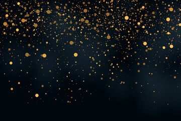 Fototapeta premium Golden glitter falling against a dark background, creating an abstract design perfect for festive occasions